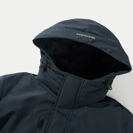 HLA/海澜之家户外生活羽绒服2023秋冬新款运动连帽鸭绒外套男商品大图