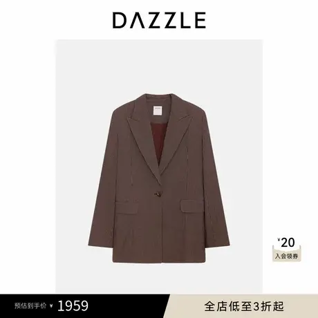 DAZZLE 地素奥莱外套2025年春季深红色精纺外套图片