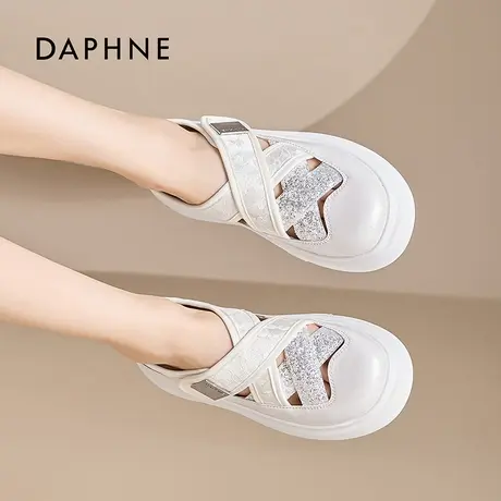 Daphne/达芙妮女鞋厚底凉鞋2025新款夏外穿时尚百搭休闲鞋镂空鞋Y图片