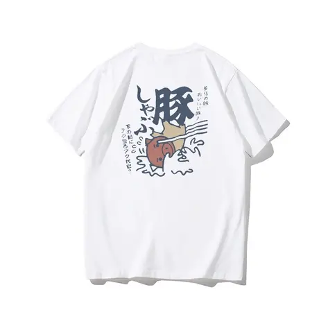 夏装港风日系原宿风潮牌情侣装bf风t恤男短袖韩版宽松白色半袖潮商品大图