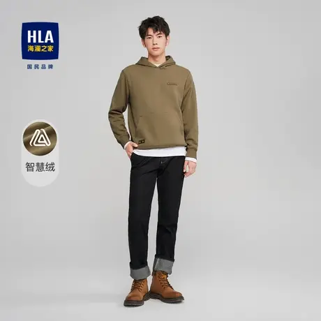 HLA/海澜之家2023御寒智慧绒卫衣连帽含羊毛保暖套头上衣男图片