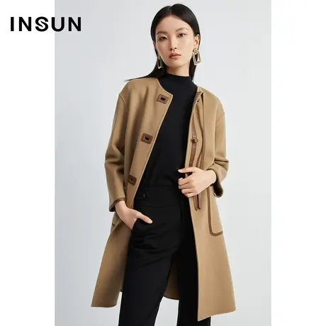 INSUN恩裳线上专选冬季羊毛双面呢美拉德外套商品大图