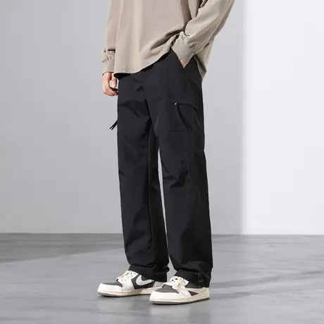 美式机能登山冲锋裤男夏季薄款山系速干工装裤宽松户外日系运动裤图片