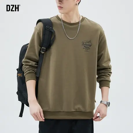 男士美式圆领卫衣潮牌男春秋季宽松上衣长袖休闲痞帅外套爆款秋装商品大图