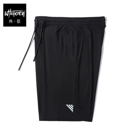 伟臣潮牌大码男装夏季休闲短裤男胖子加肥加大宽松冰丝五分裤弹力图片