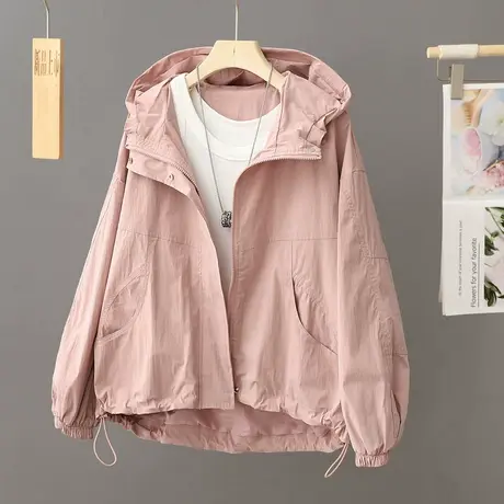 棒球服女ins潮春秋季2024年新款学院风夹克连帽风衣宽松防晒外套图片