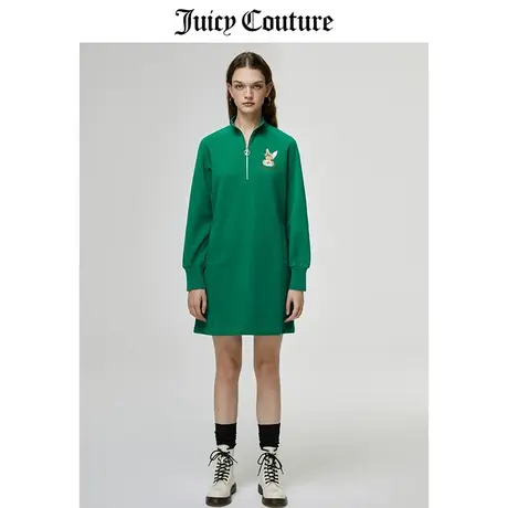 Juicy Couture橘滋连衣裙女美式休闲春季新款高领半拉链卫衣外套图片