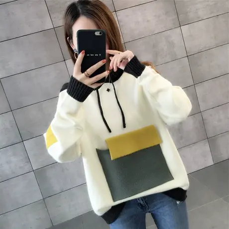 毛衣女2023年新款秋冬季秋款秋装女士宽松加绒加厚外穿打底衫爆款图片