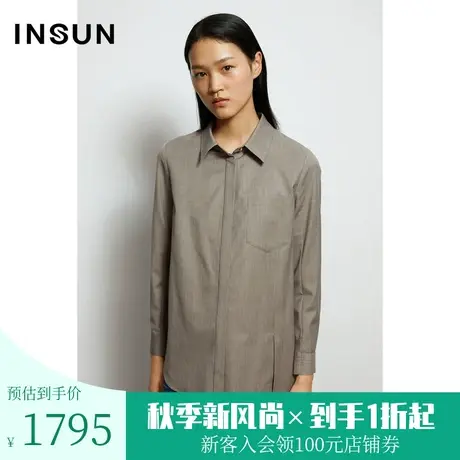 恩裳秋季商场同款宽松立体气质有型挺括长袖舒适女士衬衫商品大图