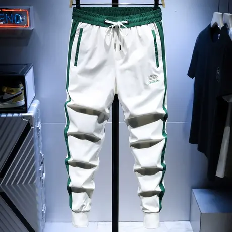 冰丝休闲裤男士速干裤秋季新款学生潮流百搭宽松运动长裤子男潮牌商品大图