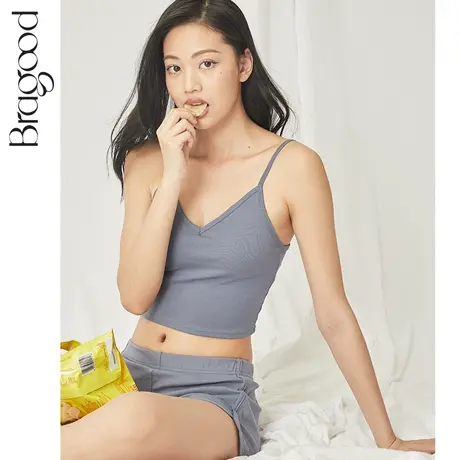 内衣女抹胸带杯吊带背心夏季纯棉美背舒适无痕内搭外穿家居套装商品大图