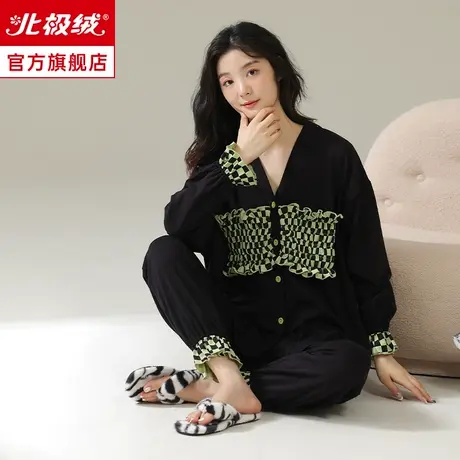 长袖睡衣女春秋款纯棉2023新款宽松薄款少女可外穿夏季家居服套装商品大图