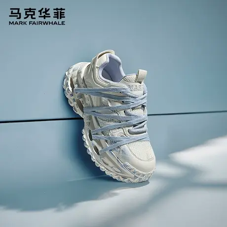 马克华菲轮胎鞋厚底老爹鞋女2025春夏新款透气网面增高运动休闲鞋商品大图