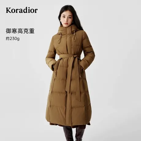 【花瓣羽绒】珂莱蒂尔2025冬新90鹅绒系带羽绒服加厚保暖外套女商品大图