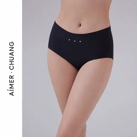 爱慕·CHUANG锁甲5内裤女棉质里裆净痕腿围中腰平角裤CA232021商品大图