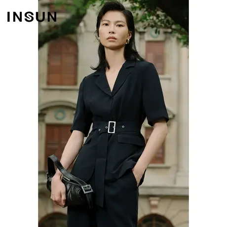 恩裳商场同款夏季醋酸简约挺括有型干练气质通勤西装外套图片