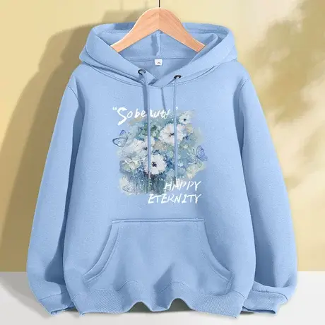 秋冬连帽卫衣女2023新款加绒加厚女装上衣宽松学生小个子流行外套图片