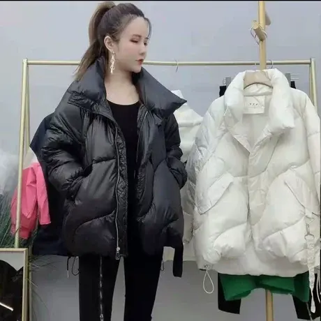 羽绒棉服女短款2023年冬季新款时尚茧型韩版女士通勤棉衣外套女潮商品大图