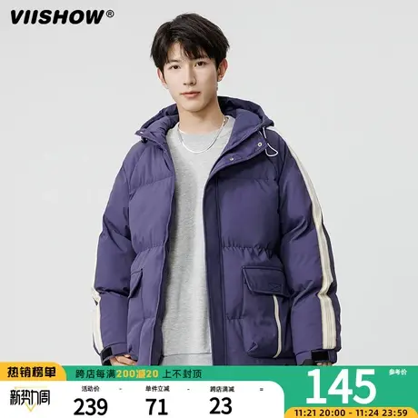 VIISHOW棉服外套男秋冬季新款原宿加厚保暖面包服宽松痞帅棉衣潮商品大图