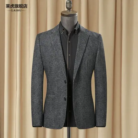 秋季新款韩版时尚商务小西服男修身单件上衣呢子休闲西装男士外套商品大图