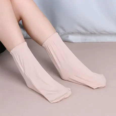 睡觉穿的袜子女宽松保暖睡眠袜子儿童莫代尔护脚袜套老人脚套男图片