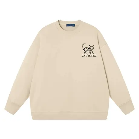 恶搞始祖猫衣服圆领宽松纯棉长袖卫衣男情侣装潮牌打底衫休闲男装图片