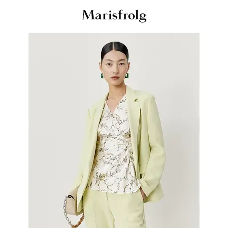 【日本进口面料】玛丝菲尔正装23春季新款三醋酸职业西装外套女商品大图