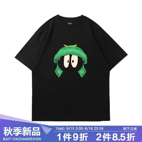 原创小众设计感潮牌趣味印花短袖男款美式复古休闲情侣纯棉半袖潮商品大图