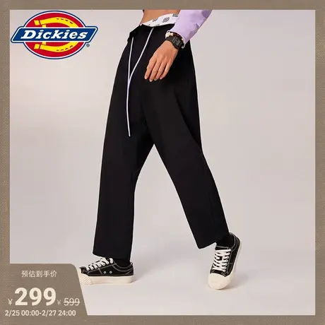Dickies 春夏女式可下折腰头宽腰袢带工装休闲裤宽松图片