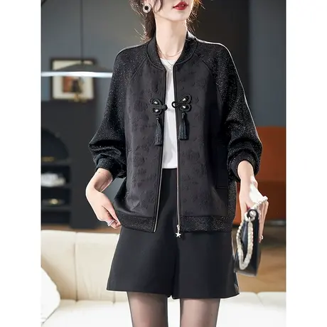 宝诗黎【新品价288元】蝙蝠袖亮丝提花短外套Y0035图片