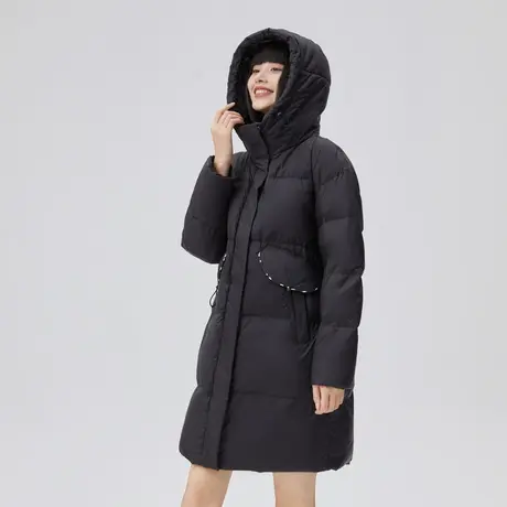 艾莱依2022年新款鸭绒羽绒服中长款高级简约休闲时尚秋冬外套女款商品大图