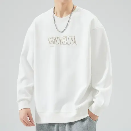 潮牌印花打底衫春秋款重磅情侣装长袖上衣秋季男士中性风圆领卫衣商品大图