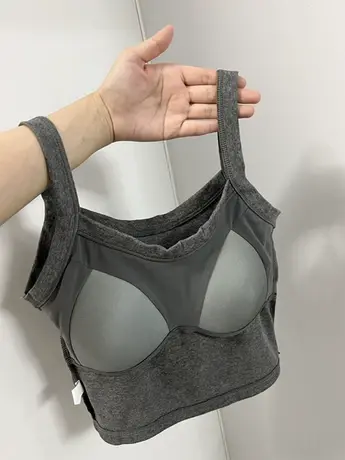 黑色吊带背心女内搭夏季美背文胸一体纯棉抹胸打底带胸垫外穿上衣商品大图
