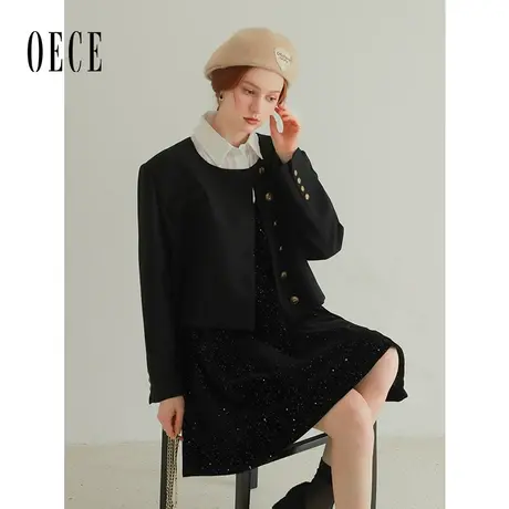 【9.6新品】Oece高级感气质短外套女2023秋季西服新款减龄小西装商品大图
