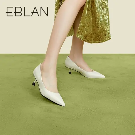 伊伴春季女鞋职业简约素面单鞋细高跟鞋通勤气质名媛宴会鞋女商品大图