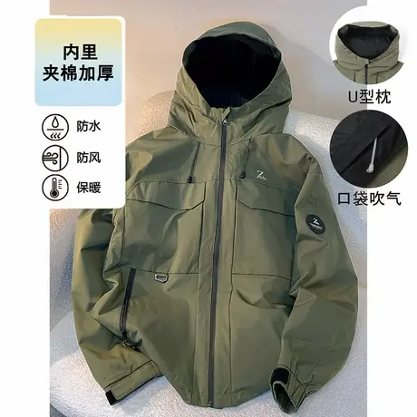 唐狮2025春季新款女连帽韩宽松外套左臂徽章高级休闲慵懒设计感yc商品大图