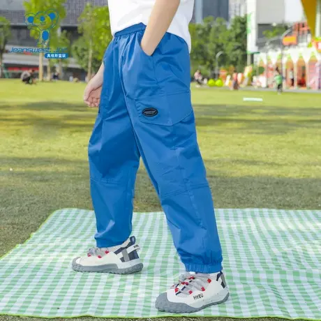 JJ真维斯男童商场同款2025春装新款儿童宽松微弹休闲运动长裤裤子商品大图