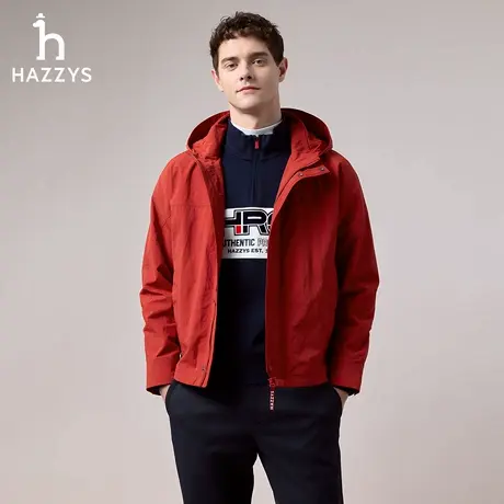 【商场同款】HAZZYS哈吉斯2025秋季新品男装夹克外套连帽上衣潮流图片
