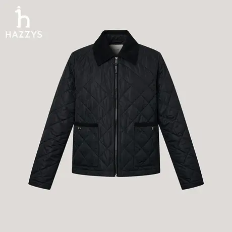 【商场同款】Hazzys哈吉斯短款宽松棉服女士2025年秋冬新款外套商品大图