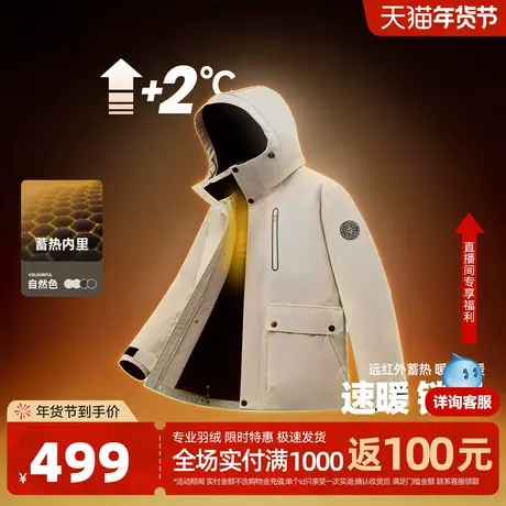 雪中飞2025男士短款户外运动连帽羽绒服商务休闲保暖时尚潮流图片