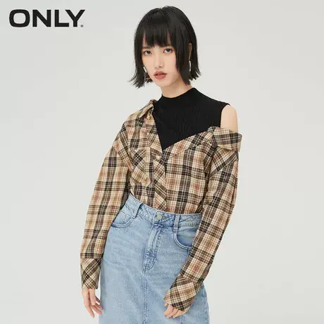 ONLY奥莱夏季亮片假两件衬衫女商品大图