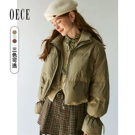 【双11新品】Oece高级感羽绒服外套女2023冬季新款加厚羽绒衣短款商品大图