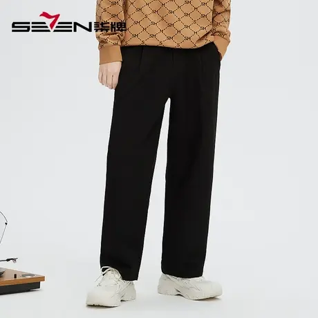 柒牌旗下潮牌SVNMDN男士西裤2022秋季新款商务休闲直筒宽松长裤子商品大图