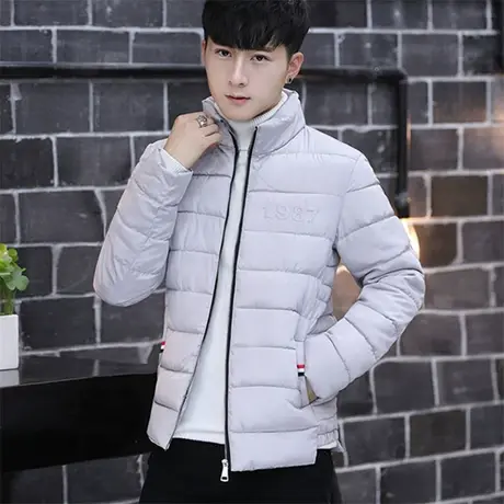 棉衣男士外套秋冬季2023新款韩版潮流修身羽绒棉服男帅气冬装棉袄商品大图