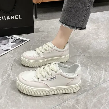 爆款麦穗小白鞋百搭休闲板鞋2023春季新款复古女鞋ins潮小众设计商品大图