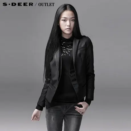 sdeer圣迪奥专柜正品女装春装中性假两件西装3382296🃏图片