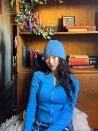 韩国东大门2024春季新款拉链百搭假两件长袖t恤女百搭洋气上衣服商品大图