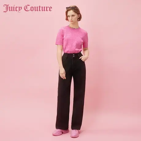 Juicy Couture橘滋2024早春日穿搭新款珠片刺绣女式牛仔裤子商品大图