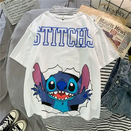 2023年夏季新款宽松情侣女装白色冰丝设计感上衣服别致短袖t恤潮商品大图