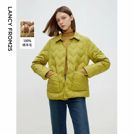 朗姿霍尔多巴吉白鹅绒高级感时尚轻盈2024年轻薄冬季新款羽绒服图片